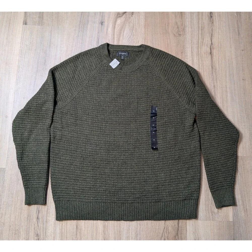 NWT Banana Republic Size M Cozy Textured Sweater Crew Neck Cotton Blend